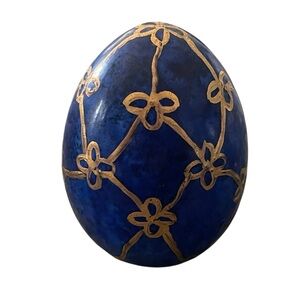 Vintage Decorative Hand Painted Ceramic Egg